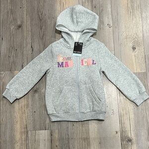 4T Okie Dokie Gray Hoodie with Colorful Print